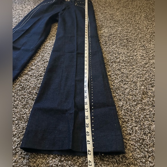 Vintage High Waisted 60's Flair Jeans - Picture 9 of 10